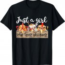 Cute Farm Chicken Lovers Motif Just A Girl Who Loves Chicken T-Shirt