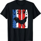 Merica American Flag Chicken 4th Of July Rooster T-Shirt