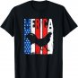 Merica American Flag Chicken 4th Of July Rooster T-Shirt