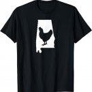 Alabama Chicken T Shirt - Poultry Farmer Gift State AL Map