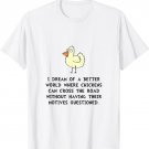 Chicken Cross Road Motives Funny T-Shirt