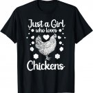 Funny Girl Chicken Design For Kids Women Mom Chicken Lover T-Shirt