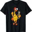 Fun Rubber Chicken Drinking Champagne T-shirt