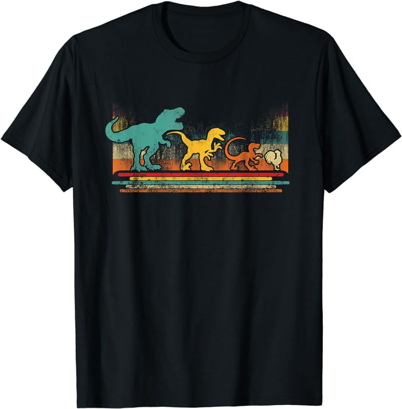 Vintage Evolution Dinosaur T Rex Velociraptor To Chicken T-Shirt
