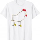 Cute Chicken Drawing Funny Kids Art T-Shirt