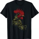 Camo Rooster Chicken Camouflage Pattern T-Shirt