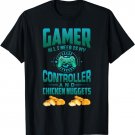 Gamer t-shirt for Kids Adults Video games Chicken nuggets T-Shirt