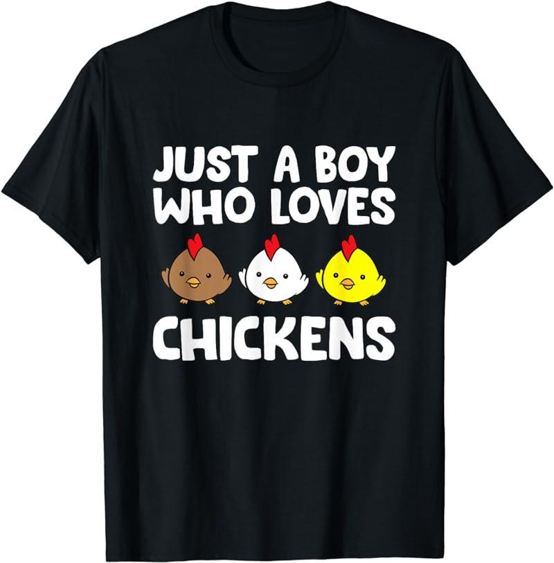 Just a Boy Who Loves Chickens Cute Chicken T-Shirt