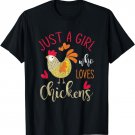 Farm Animal Lover Women Girls Kids Gift Idea Farmer Chicken T-Shirt