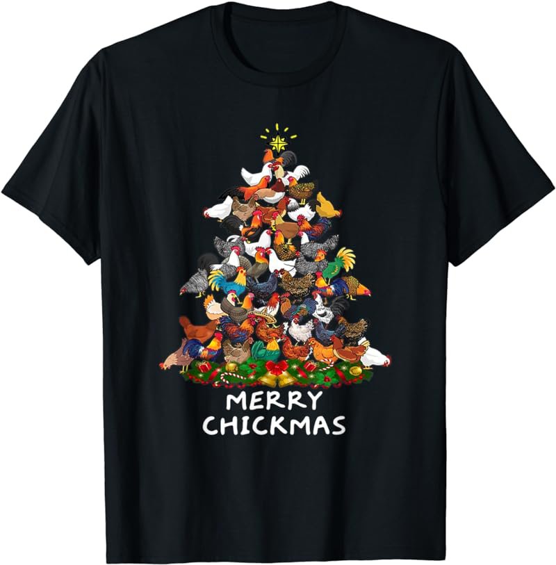 Rooster Xmas Tree T-Shirt