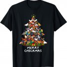 Rooster Xmas Tree T-Shirt