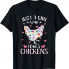 Just A Girl Who Loves Chickens Cute Chicken Lover girls kids T-Shirt