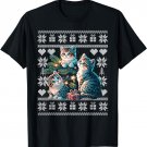 Funny Cat Christmas Shirts Men Women Cats Lover Ugly Xmas T-Shirt