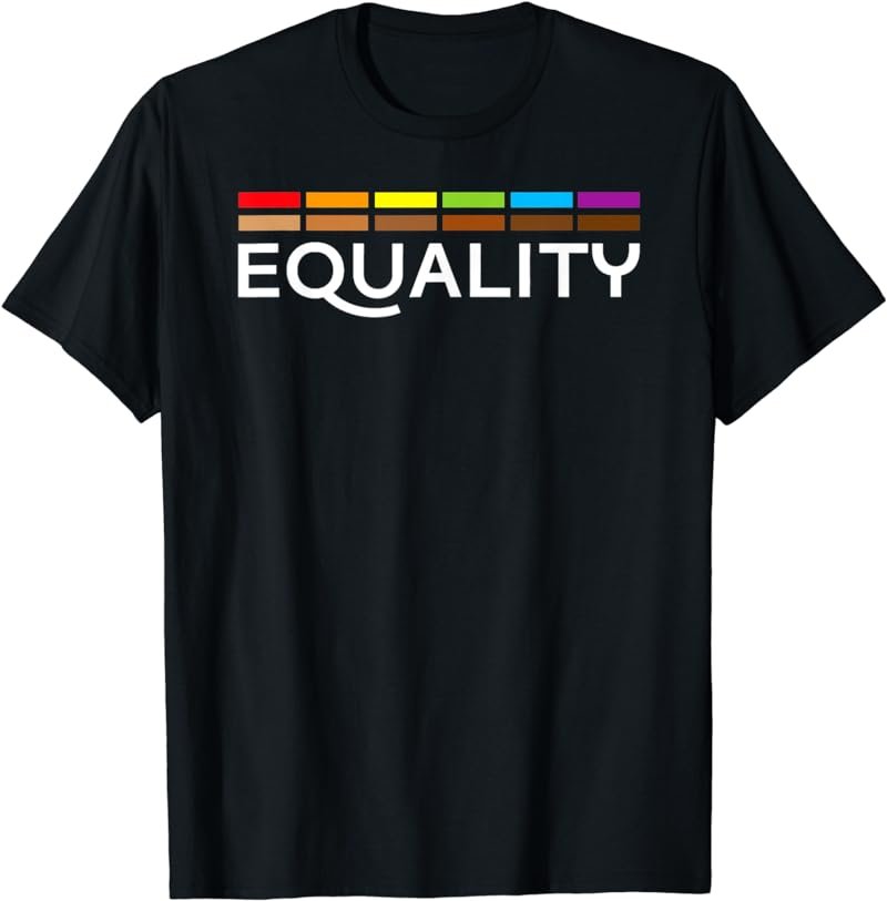 We Rise Together Black Pride BLM LGBT Ally Bars Equality T-Shirt