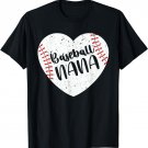 Baseball Nana Retro Heart Baseball Grandma Mother's day T-Shirt