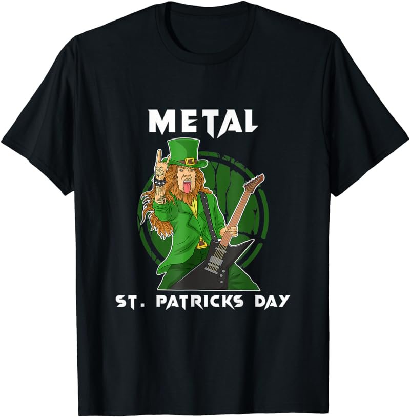 Heavy Metal Shirt St Patricks Day Rock Horns Gifts Metalhead T-Shirt