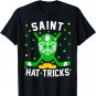 Patricks Day Saint Hat Tricks Hockey Shamrock Kids Boys T-Shirt