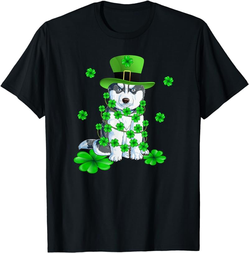 Dabbing Siberian Husky St Patrick's Day T-Shirt