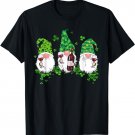 Leprechaun Gnome Drinking Wine Lover Happy St Patricks Day T-Shirt