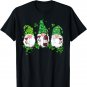 Leprechaun Gnome Drinking Wine Lover Happy St Patricks Day T-Shirt