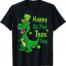 St Patrick's HAPPY ST PAT-REX DAY T-Rex Dinosaur Funny Boys T-Shirt