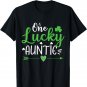 One Lucky Auntie Shirt, St Patricks Day Funny Gift Women T-Shirt
