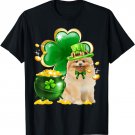 Pomeranian Dog Shamrock St Patricks Day Dog Irish Gift T-Shirt