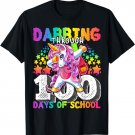 Dabbing through 100 Days of School Dabbing Unicorn Girls T-Shirt