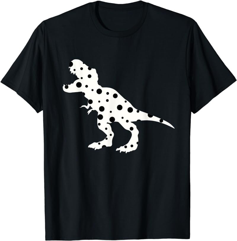 Dotted T Rex Dinosaur International Dot Day White & Black T-Shirt