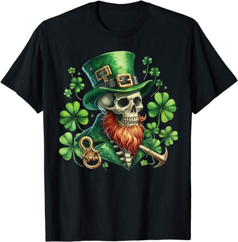 Irish skull Funny saint patricks day T-Shirt