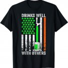 Drinks Well With Others St. Patrick's Day Drunk Beer Funny T-Shirt