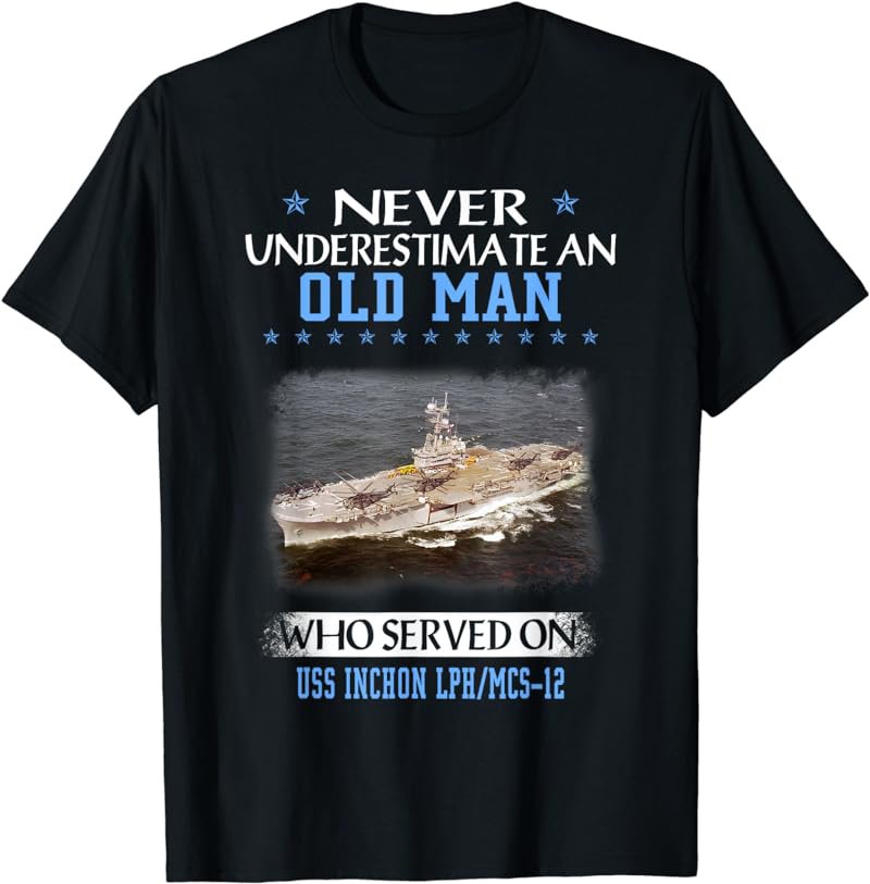 USS Inchon LPH MCS-12 Veterans Day Father Day T-Shirt
