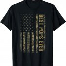 Best Pops Ever Camouflage American Flag Father's Day T-Shirt