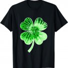 Nn Green Tie Dye Shamrock Four Leaf Clover For Irish T-Shirt