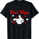 Valentines Day Matching Couples Shirt He's Mine She's Mine T-Shirt