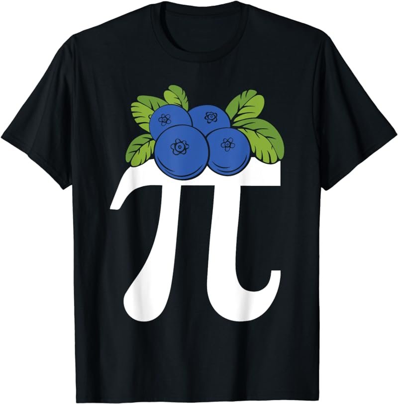 Blueberry Pi Day Pun Funny T-Shirt March 14 3.14