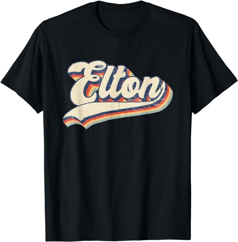 Elton Name Personalized Vintage Retro Gift Men Women T-Shirt