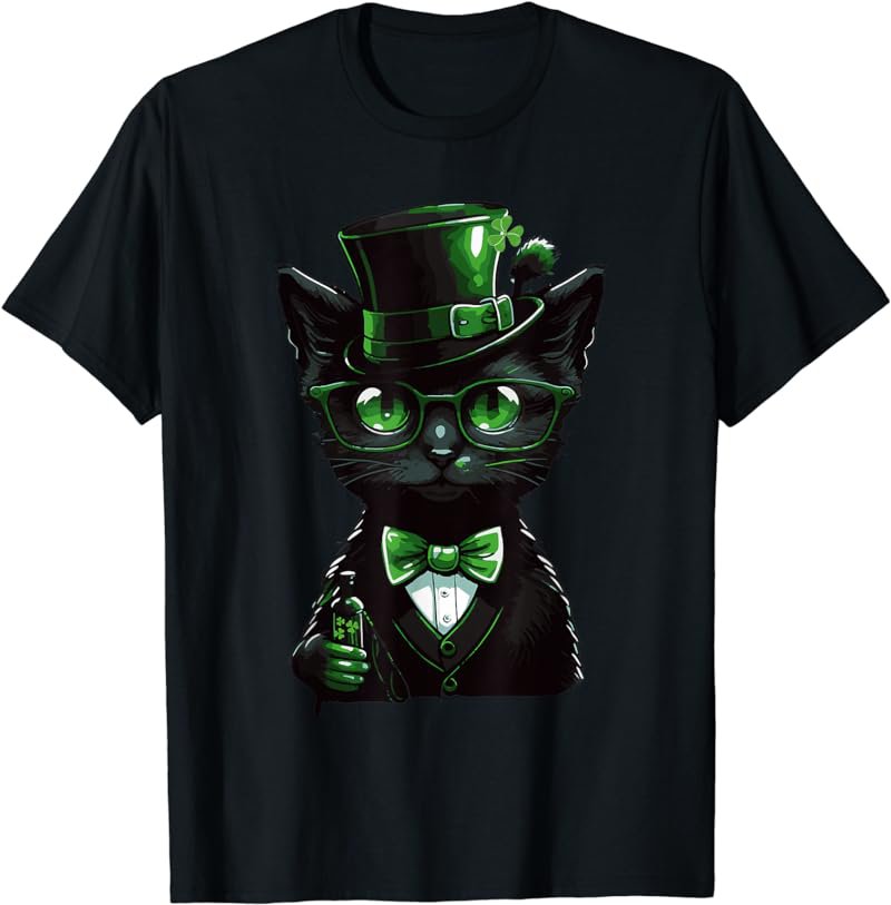 Funny Leprechaun Cat Leprecat St Patricks Day T-Shirt