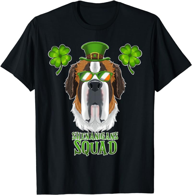 Shenanigans Squad I St Patricks Day Saint Bernard T-Shirt