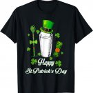 Leprechaun Shamrock Bartender Happy St Patrick's Day T-Shirt