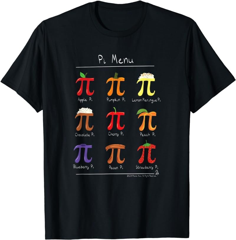 Pi Menu Funny Math Teacher Gift T-Shirt