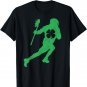 St. Patrick's Day Green Shamrock Lacrosse Irish Men Boys T-Shirt