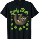 St. Patrick's Day Lucky Sloth T-Shirt Boys Girls Men Women