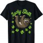 St. Patrick's Day Lucky Sloth T-Shirt Boys Girls Men Women