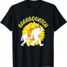 Bigfoots Walking Together Sunflower Happy Mother Gagasquatch T-Shirt