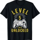 Birthday 5-YO Boy Level 5 Unlocked Anniversary 5th Wedding T-Shirt