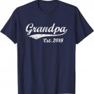 Vintage Grandpa Est. 2018 New Grandfather T-Shirt