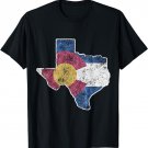 Texas Colorado Flag Family USA Home State T-Shirt