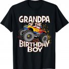 Grandpa Of The Birthday Boy Monster Truck Boys Party T-Shirt