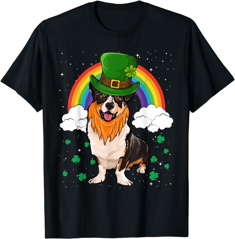 Cardigan Welsh Corgi St Patricks Day Leprechaun Gift T-Shirt
